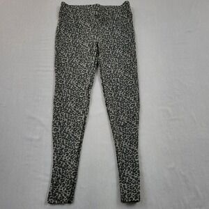 LOFT Womens Gray Leopard Print High Rise Skinny Leggings Size S Animal Print